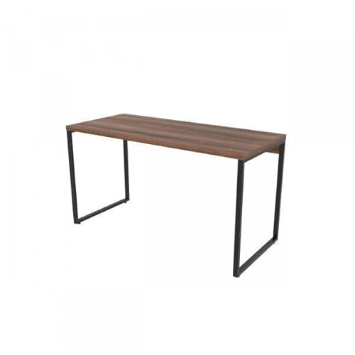 Mesa para Escritório Office Estilo Industrial 135cm Kuadra Compace Nogal
