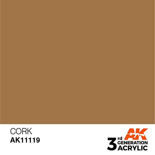Peinture acrylique AK Interactive 3rd Gen Cork 17ml pour maquette - 3