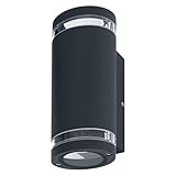 Modèle : forme cylindrique avec anneau d'écartement décoratif ; Émission lumineuse haut/bas pour un éclairage architectural élégant des façades