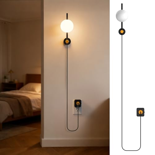 JandCase Night Lights Plug into Wall, 3000K Round Milky Night Light