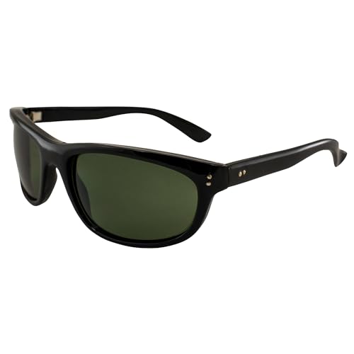 Dirty Harry Sunglasses Black Frame G-15 Grey/Green Lens with Pouch