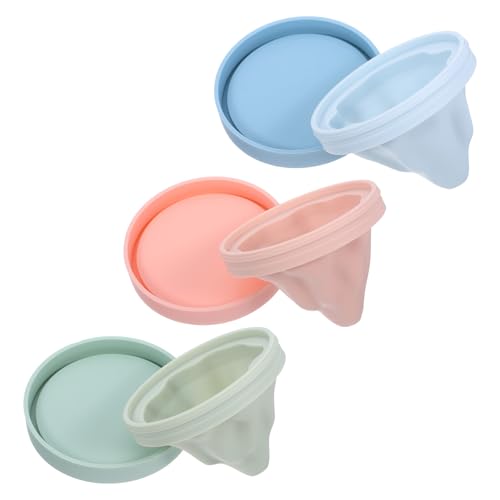 ROMISBABA Moldes de Silicona para Cubitos de Hielo Forma de Montaña 3 Piezas Colores Surtidos Azul Verde y Rosa Bandeja para Hielo de Silicona Grado Alimenticio para Cocina y Bebidas