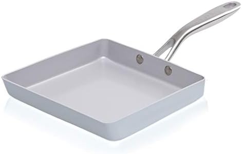 TECHEF - CeraTerra Ceramic Nonstick Tamagoyaki Japanese Omelette Pan/Egg Pan Skillet, (PTFE, PFAS, and PFOA Free), Dishwasher Oven Safe, Stainless Steel Handle, Induction-Ready, Made in Korea