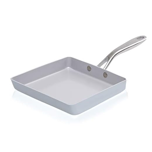 TECHEF - CeraTerra Ceramic Nonstick Tamagoyaki Japanese Omelette Pan/Egg Pan Skillet, (PTFE, PFAS, and PFOA Free), Dishwasher Oven Safe, Stainless Steel Handle, Induction-Ready, Made in Korea