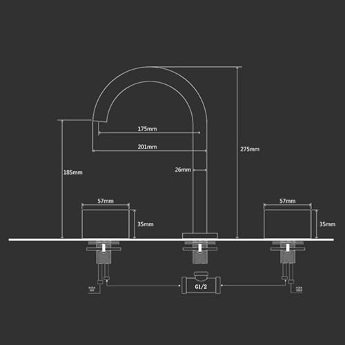 Mitigeur de lavabo blanc chaud froid pour remplacer un robinet - 3