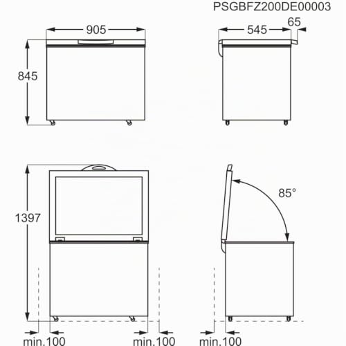 Foto von Zanussi ZCAN20FW1 Gefriertruhe, Fassungsvermögen 198 Liter, 1 Korb, Inverter-Kompressor, schnelles Gefrieren, LCD-Display, akustischer und optischer Alarm, weiß