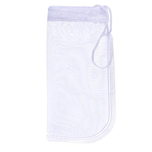 ALEGI Media Filter Bag Aquarium Extra Fine,Reusable 180 Micron Drawstring Mesh Filter Bags for Very Fine Resins Filter (7.5