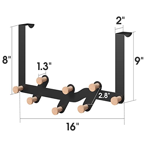 Over The Door Hook - 8 Hooks, Coat Hanger For Door In Bathroom, Heavy-Duty Door Hook Hanger For Hanging Clothes & Bag #TOP5