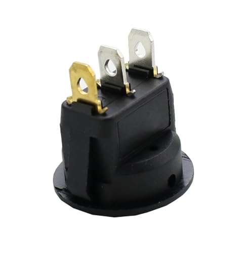 Interrupteur bouton marche arrêt KCD1-2 jaune 12V 220V SPST