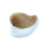 TTYAO REII Handmade Bunny Tail Brown and White Rabbit Tail for Christmas Cosplay Party Costume Accessories
