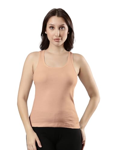 Image of Femmora Body Hugging Waist Length Camisole, Solid, Soft and Comfortable Cotton Fabric with Racer Back, for Women,Pack of 1