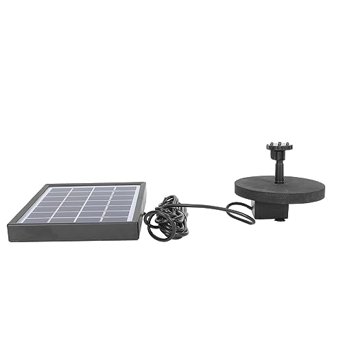 Happyyami 1 Juego Bomba De Chorro De Agua Solar Kit De Bomba Solar Para Estanque Juego De Fuentes Solares Kit De Fuente Para Pájaros Con Energía Solar Bomba De Agua El Plastico Black