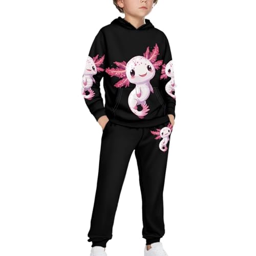 Girls Tracksuits Loose Fit Sweatpants and Long Sleeve Sweatshirt Set Two Piece Outfits 4-12T3