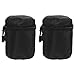SOLUSTRE 2pcs lens bag camera lens storage bag Lens for lens pouch bag case dslr lens container dslr camera dslr lens carry pouch camera bag Neoprene Pouch bracket nylon travel