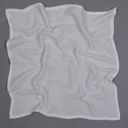 Image of Haber Traditional Indian Muslin Baby Wash Towel for Baby Care Soft and Absorbent, Baby Wipes, Face-Wash, Body Wipe, Napkins (White),5 Count