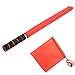 HERCHR 2Pcs Sports Referee Flag, Competition Referee Signal Flag Track and Field Events Match Training Flags with Stainless Steel Pole Stick(Red)