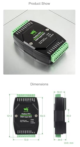 Módulo Modbus RTU PWM de 8 canales aislado RS485 para carril DIN con protección TVS 6