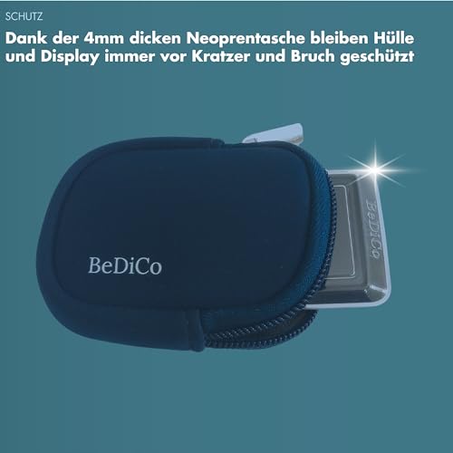 BeDiCo I 2er Set I E-Bike Schutzhülle+Neoprentasche I für Bosch Kiox 300 Display BHU3600
