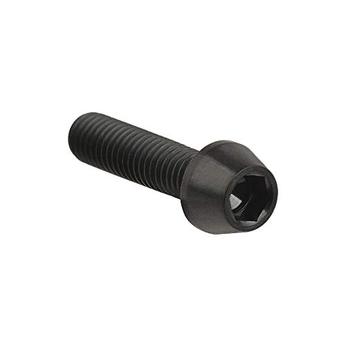 Image of Titanium Ti Bolt M5x9 16 18 20 25 30 35 40 45 50 55 60mm Tapered Head Screws Pack of 4 (M5x20mm, Black)