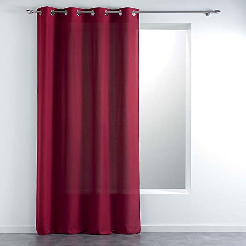 Douceur d'Intérieur Polyester Curtain 140 x 260 cm Red, W 55.1" x L 102.4" (1 Panels) - Image 2