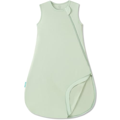 PurComfy Supersoft Sleep Sack 0.5 TOG, Premium Bamboo Viscose Sleeping Bag Thin Baby Wearable Blanket 2-Way Zipper Sleep Sack Sage 15-24 Months