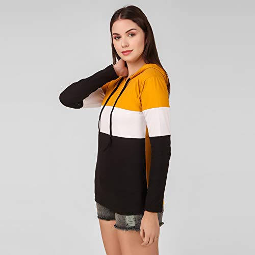 Image of Yes'No Women's Full Sleeve Cotton Hooded T-Shirt