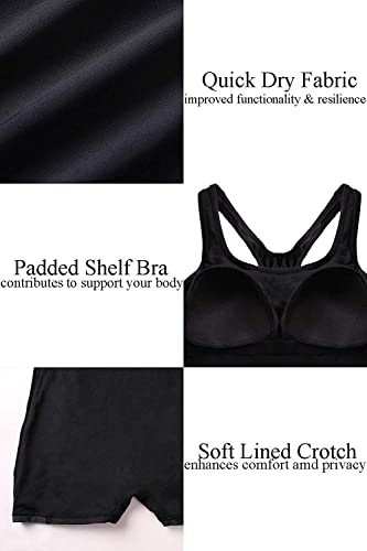 Beautyin Womens Racerback One Piece Swimsuit Boyleg Swimwear Bathing Suit L #TOP2
