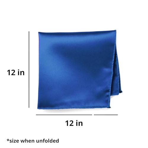 Image of tiemart Solid Color Pocket Squares for Men | For Suits, Perfect for Wedding Parties, 12 x 12 inch / 30 x 30 cm