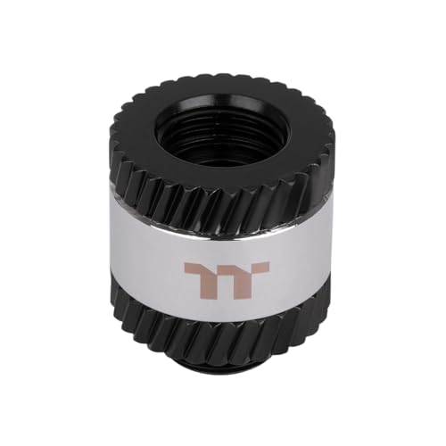 Image of Thermaltake Pacific SF Female to Male 20mm Extender Silver Black /DIY LCS /Fittings CL-W392-CU00SL-A