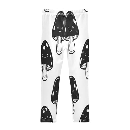 Toddler Girls Leggings Printed Yoga Pants Leggings Black Mushrooms for Kids2