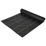 Dewitt Sunbelt Weed Barrier Fabric 3.2 oz, 4 x 300 Feet – Heavy-Duty Ground Cover Mat for Greenhouse Floors, Garden Rows, Raised Beds, Yard Gardening, and Outdoor Landscape Protection