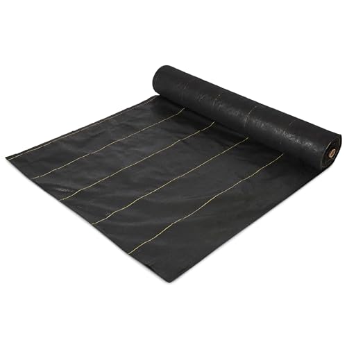 Dewitt Sunbelt Weed Barrier Fabric 3.2 oz, 4 x 300 Feet – Heavy-Duty Ground Cover Mat for Greenhouse Floors, Garden Rows, Raised Beds, Yard Gardening, and Outdoor Landscape Protection