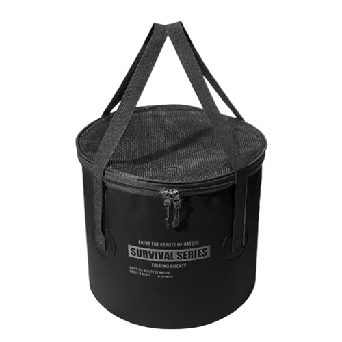 Bolsa De Camping Portátil | Cubo De Lavado De Agua | Cubo Plegable De Camping | Contenedor De Viaje Plegable Multifuncional Con Mango Resistente Para Viajes, Senderismo, Camping Y Navig