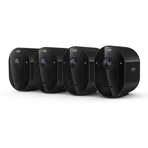 Image of Arlo Pro Security Camera 2K HDR (6th Gen, 2025 Release) - Wireless Outdoor Camera, Rechargeable Removeable Battery, Event Captions, Emergency Response, 1-Month Trial of Secure Plan, 4 Cam, Black