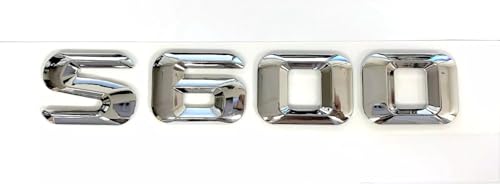 Image of 1x 1996-2013 S600 s 600 Letter Rear Trunk Nameplate Emblem Badge Numbers Decal Sticker (Silver)