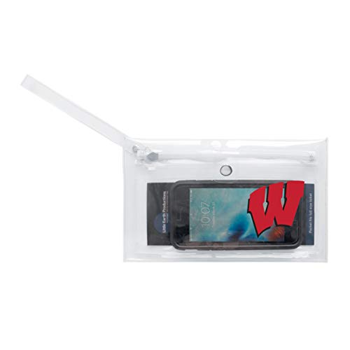 Image of Littlearth - LIWXY NCAA Wisconsin Badgers Unisex Ncaancaa Ticket Wristlet, Clear, 9 inch by 5.25 inch