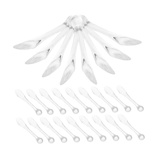 FOYTOKI Mini Reusable Makeup Spatula 50pcs Set Face Cream Lotion Applicators Skincare Cosmetic Tools