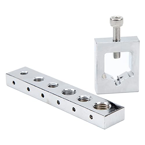 Image of VS559 Safety Wire Lockwire Nut and Bolt Drill Jig Metric, Safety Wire Drill Guide Set, SAE and Metric Nut Bolt Drill Jig, Safety Wire Nut and Bolt Jig Kit, Silver