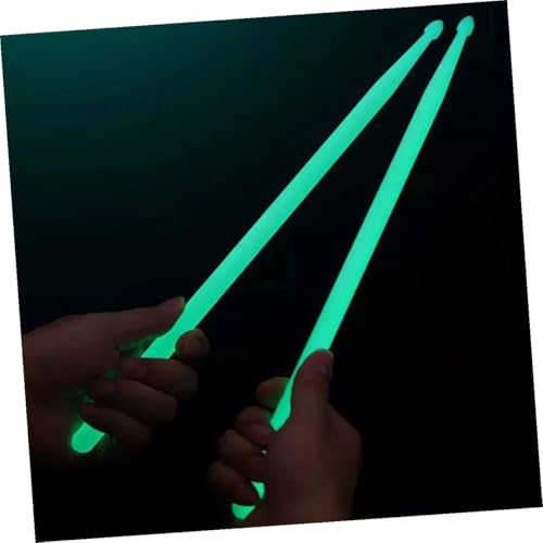Mikinona 4 baquetas luminosas blancas de nylon para batería electrónica y acústica, agarre cómodo miniatura 3