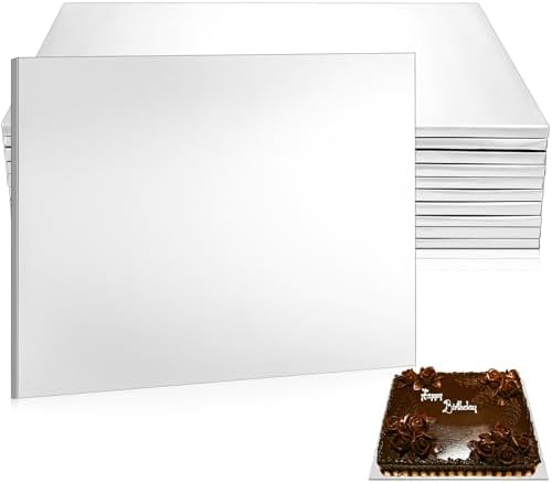 Amazon.com: Affrolling 10 Pack Half Sheet Rectangle Cake Drum Board 1/2 ...