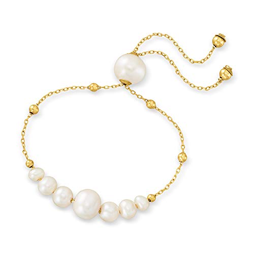 Ross-Simons 4-9.5Mm Cultured Pearl Bolo Bracelet In 14Kt Yellow Gold #TOP2