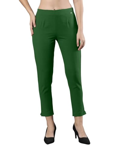 Image of Femmora Comfortable Fit Solid Straight Pant, Breathable Cotton Fabric with Side Zip Button Closure, for Women, Pack of 1