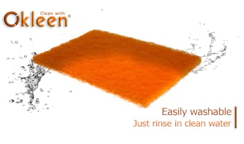 Image of Scour Pads. Made in Europe. 12 Pack, Orange, 4 x 6 Inch Odorless General Purposes Scouring Scrubbers for Cleaning Dishes, Cutlery & Kitchen Stuff, Garage & Garden Tools, Grills & Outdoor Things