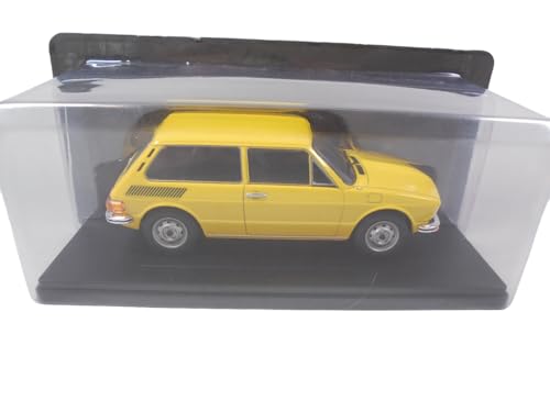 OPO 10 - 1/24 miniature car compatible with VW Volkswagen Brasilia 1974 - M006, Yellow, Medium - Image 2