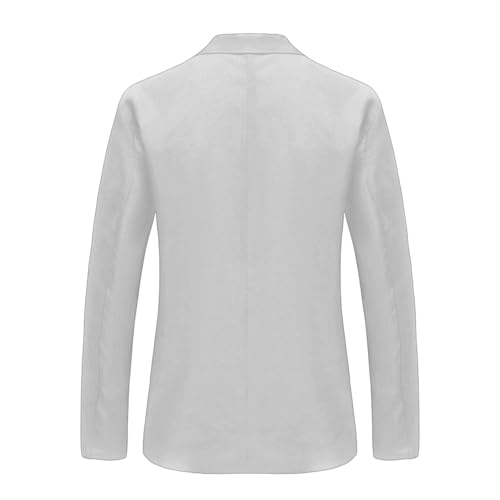 Mens Cotton Linen Blazer Long Sleeve Lightweight Breathable Button Down Summer Cardigan Shirt4