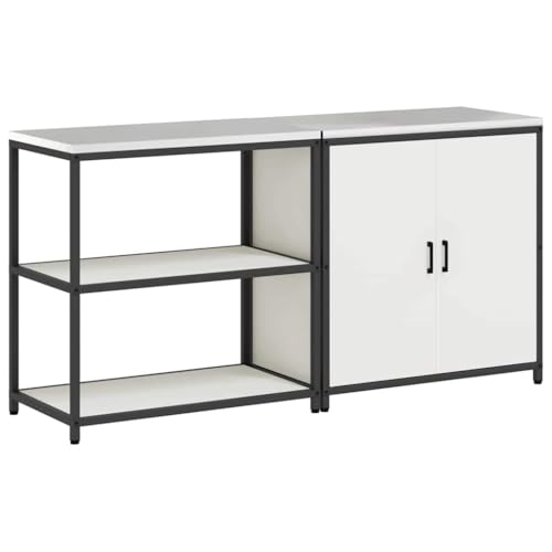 vidaXL Armario de Almacenamiento para Cocina y Garaje: Ideal para Organizar Tu Espacio, Ya Sea Interior o Exterior