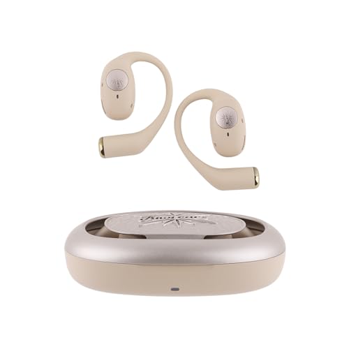 Linsoul Kiwi Ears Spark OWS Auriculares Inalámbricos de Open Ear, Audífonos Bluetooth 5.2 para Gaming, con Gancho de Silicona, 21H de Tiempo de Reproducción, Carga Inalámbrica para Deportes Ejercicio