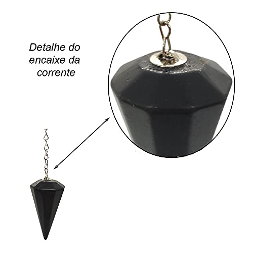 Pêndulo de Cristal Natural OBSIDIANA