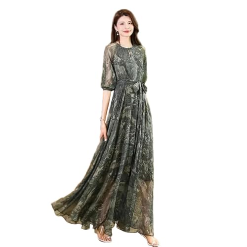 Robe d'été élégante avec coupe trapèze rétro et fermeture à lacets