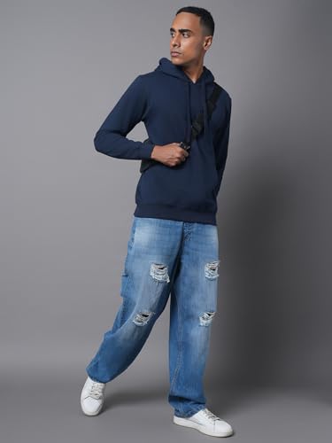 Image of HIGH Star Men's Cotton Hooded Neck Sweatshirt